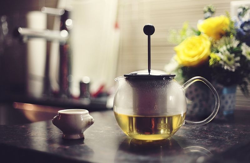 Enjoy green tea to feel love